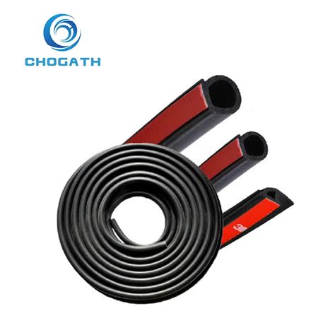 D Shape 4m Genuine Adhesive Car Rubber Seal Sound Insulation Car Door