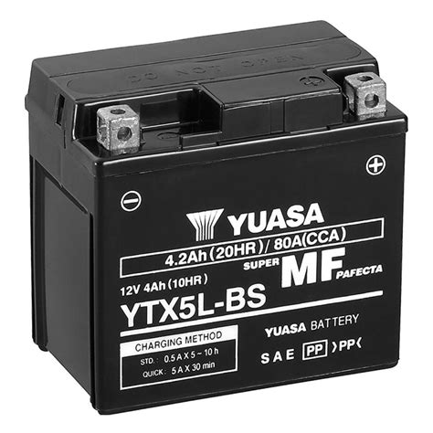 Motobaterie Yuasa Super MF 12V 4Ah 80A YTX5L BS Autodíly PEMA