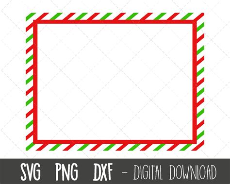 Christmas Candy Cane Border Svg Candy Cane Border Png Candy - Etsy