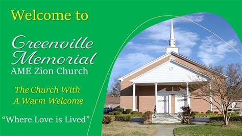 Greenville Memorial Ame Zion Church Live Stream Youtube