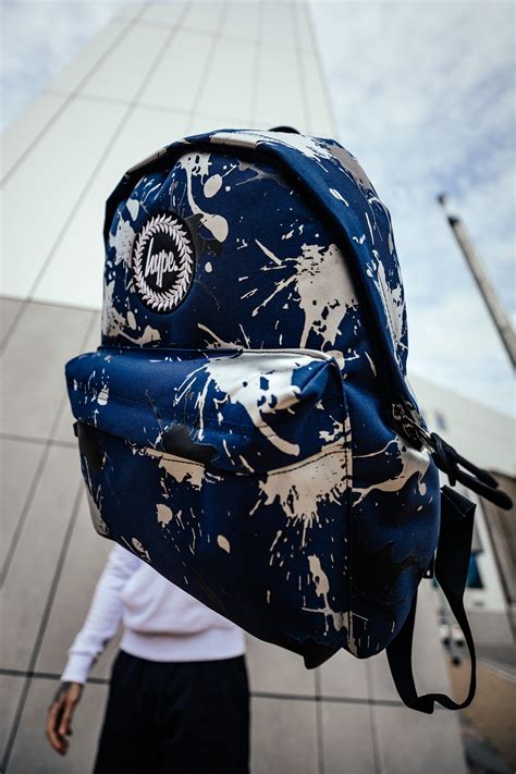 Hype Navy Large Splatter Backpack Justhype Ltd