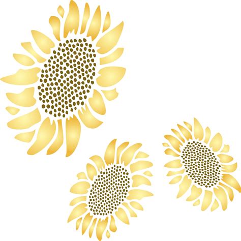 Reusable Stencils Sunflowers Florals Sunflower Stencil 6 Best