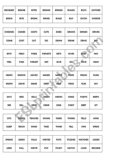 Simple Present Domino ESL Worksheet By LailaCorrea