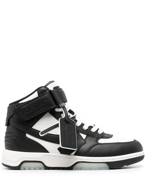 Off White Black Out Of Office Leather Sneakers Browns