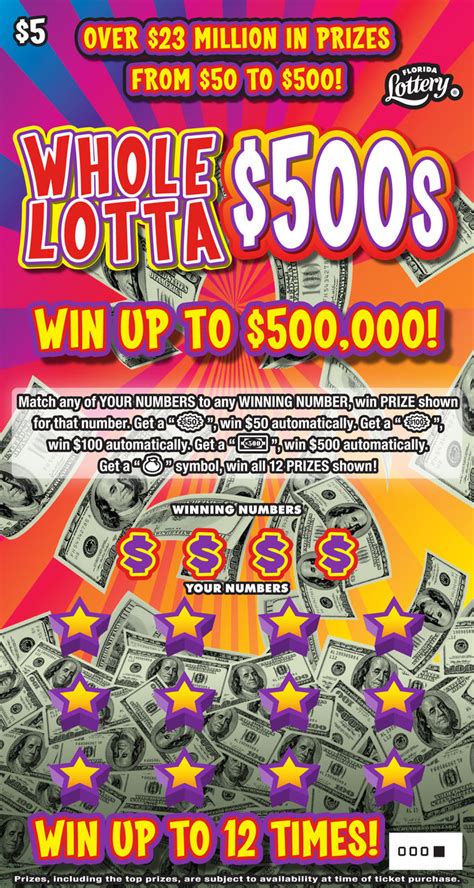 1522 Whole Lotta 500s Florida Lottery