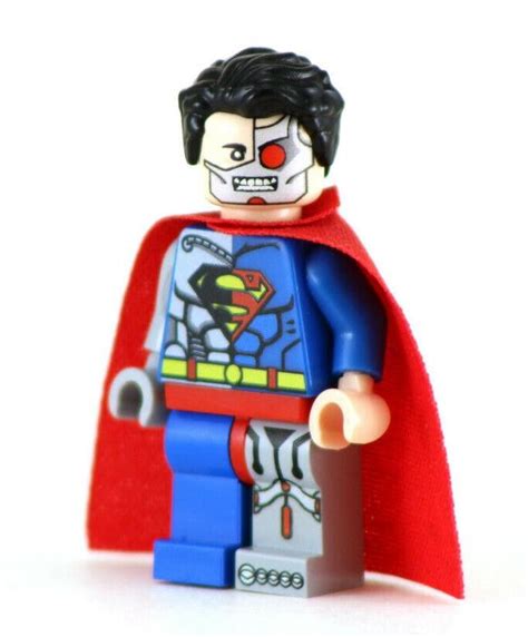 A Lego Figure With A Red Nose And Black Hair Wearing A Superman