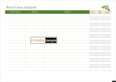 10 Free Root Cause Analysis Templates Printable Samples