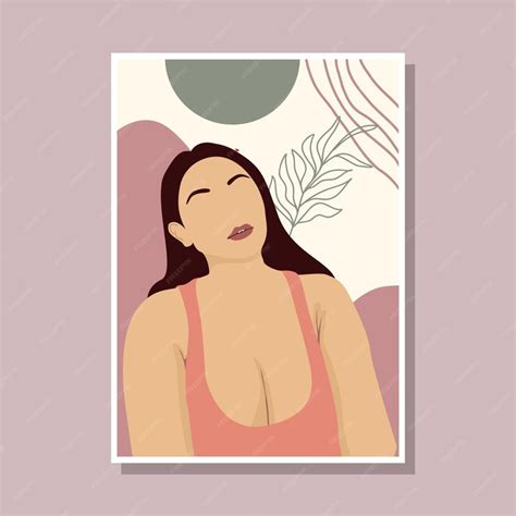 Premium Vector Abstract Hand Drawn Woman Portrait Illustrated