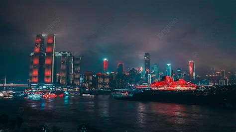 Chongqing Night View Background, Night View, Chongqing, Light ...