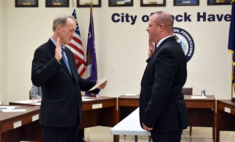 Lh Swears In New Police Chief News Sports Jobs The Express