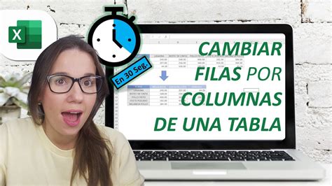 C Mo Cambiar Filas Por Columnas De Una Tabla En Excel Youtube