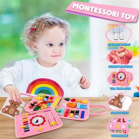 Busy Board Montessori Pour Enfants 3 Couches Planche Jeux Montessori