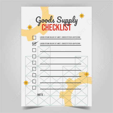 checklist list   word template  google docs
