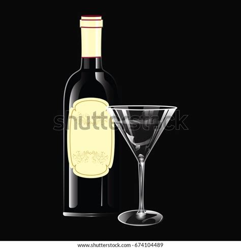 Wine Bottle Cork Vintage Label Glass Stock Vector (Royalty Free ...