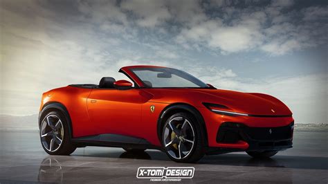 2 Door 715 Hp Ferrari Purosangue Cabrio Looks Diminutive Cgi Drops