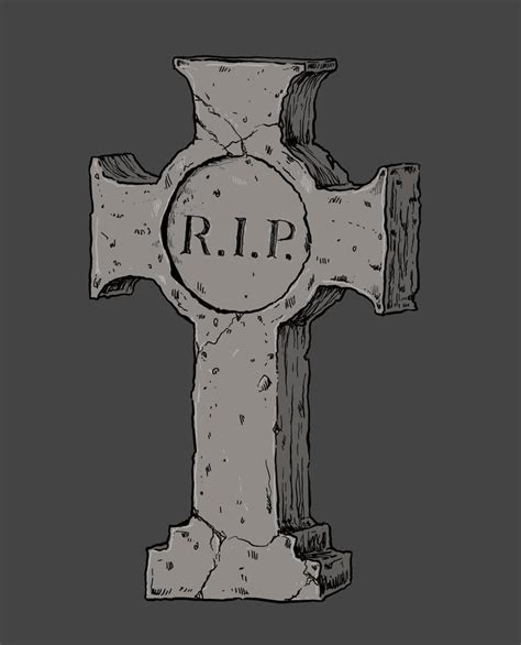 Headstone And Gravestone Drawing Illustration 17330582 Vector Art At