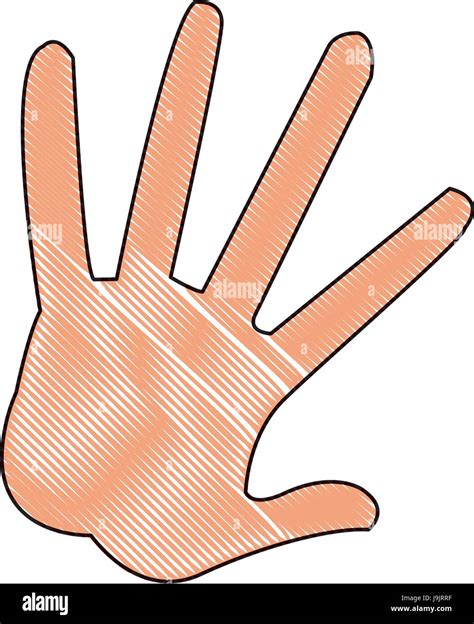 Cartoon Hand Showing Five Fingers Fotograf As E Im Genes De Alta