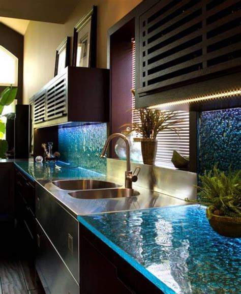 Blue Glass Kitchen Countertops Glass Kitchen Countertops Gallery Glass Kitchen Countertops