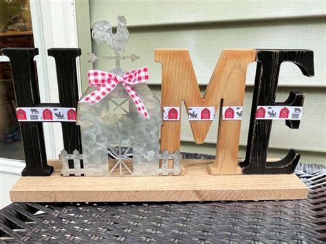 Rustic Farmhouse Wood Sign Galvanized Metal Barn With a - Etsy