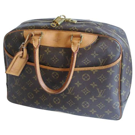 Louis Vuitton Deauville Monogram Cuir Toile Marron Doré Ref111878