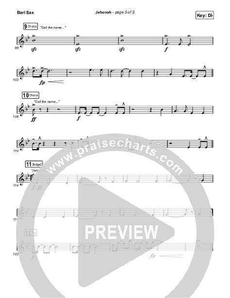 Jehovah Bari Sax Sheet Music Pdf Elevation Worship Chris Brown