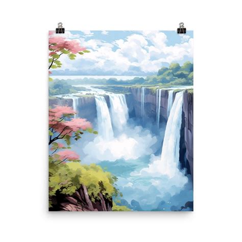 Iguazu Falls Watercolor Print Argentina Gift Waterfall Wall Art ...