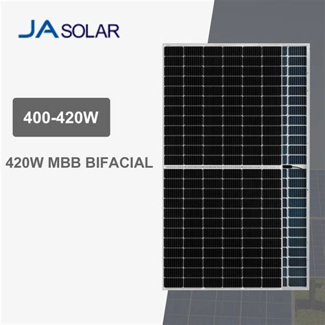 Ja 400W 410W 420W High Efficiency Solar Panel With Bifacial Half Cell