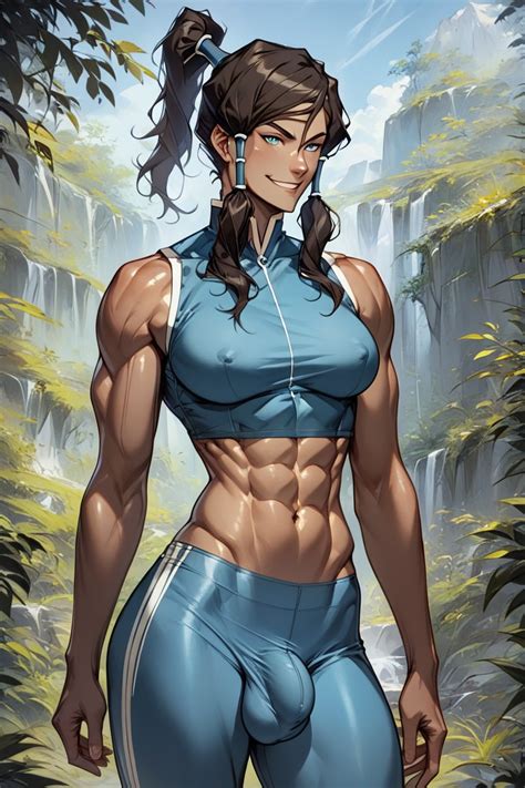 Smirk Korra Futanari Cock Bulge In Pants AI Porn