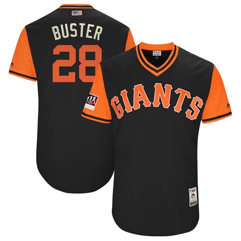 Men S San Francisco Giants Buster Posey Buster Majestic Black