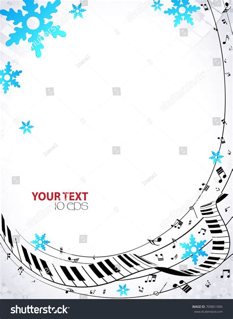 Winter Music Background Stock Vector (Royalty Free) 709851904 ...