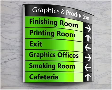 Multicolor 22mm Stainless Steel Direction Sign Board For Office At Rs