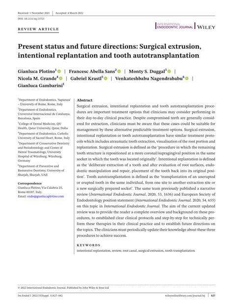 PDF Present Status And Future Directions Surgical Extrusion