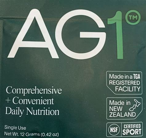 1 Single Serving Packet ATHLETIC GREENS AG1 Ultimate Daily Whole Food Exp 11/24 850008776342 | eBay