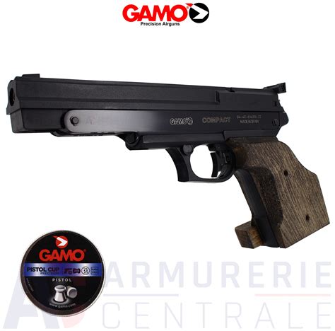 Pistolet à plomb Gamo COMPACT droitier 3 67 joules Armurerie Centrale