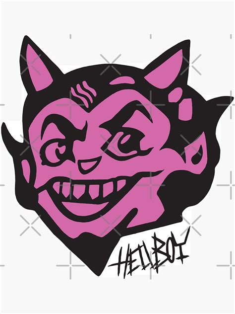 Hellboy By Lil Peep Sticker For Sale By Stickthesong Redbubble