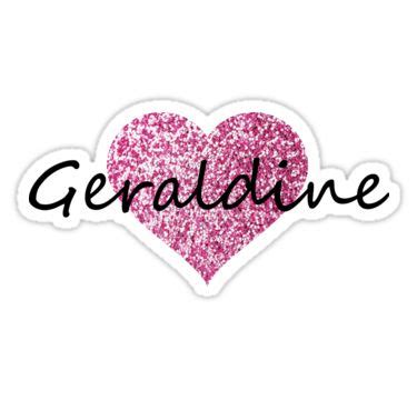 Geraldine Stickers By Obercostyle Redbubble Name Wallpaper Heart