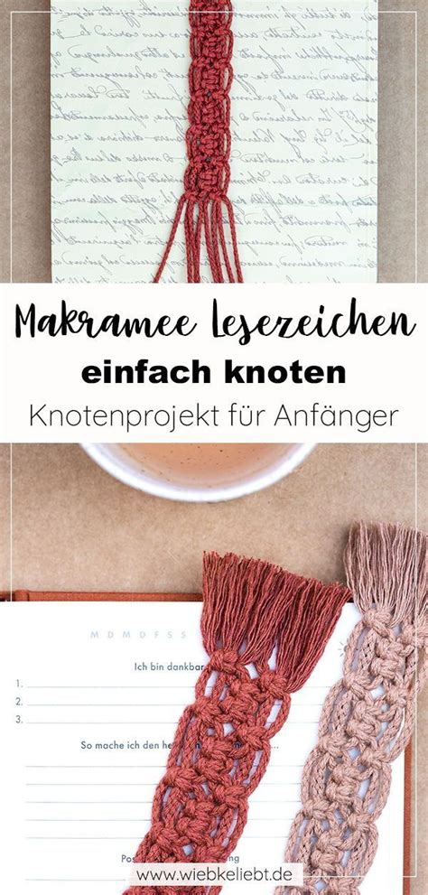 Ein Makramee Lesezeichen Selber Machen Diy Anleitung F R Anf Nger