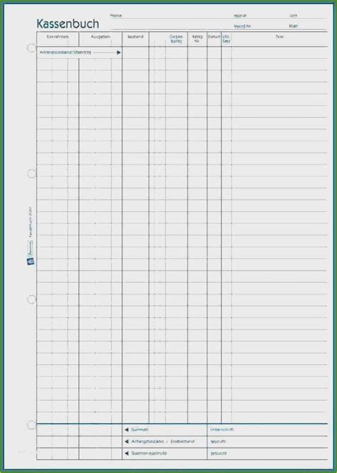 Kassenbuch Vorlage Pdf Kostenlos Perfekt Für Ihre Finanzen