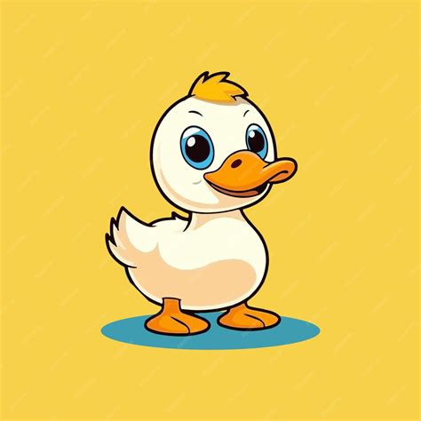 Premium Vector Cute Duck Cartoon Vector Illustration