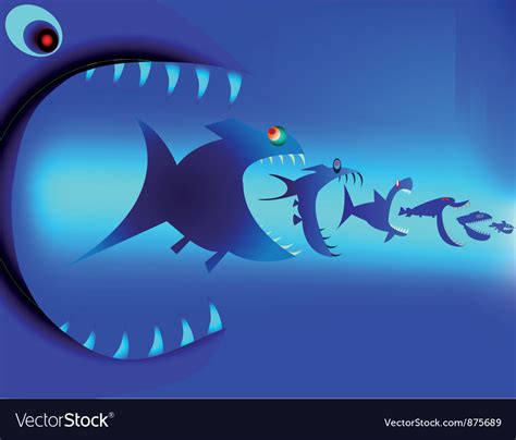 Fish predators Royalty Free Vector Image - VectorStock