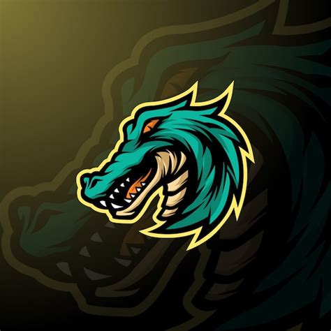 Premium Vector | Alligator mascot logo e-sport