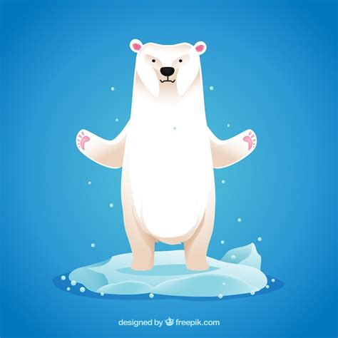 Ilustración de oso polar Vector Premium