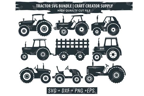 Farm Tractor Svg Bundle Simple And Detail Quality Svgs