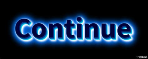 Continue Text Effect and Logo Design Word