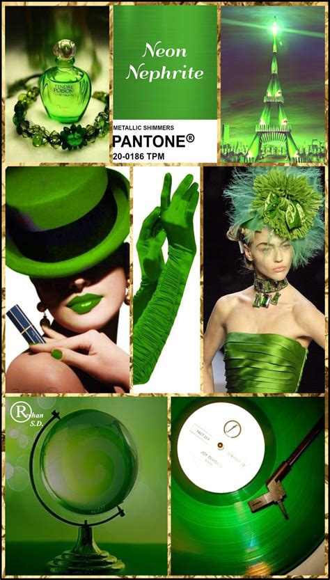 Pantone Metallic Shimmers Neon Nephrite By Reyhan S D Green