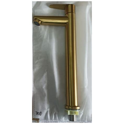 Jual Kran Wastafel Gold Keran Stainless Sus 304 Lavatory Pohon Tinggi