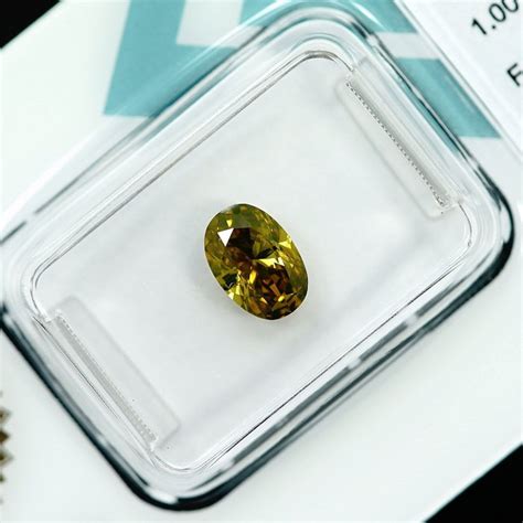 Diamante 1 00 Ct Ovale Fancy Intense Yellow SI1 Catawiki