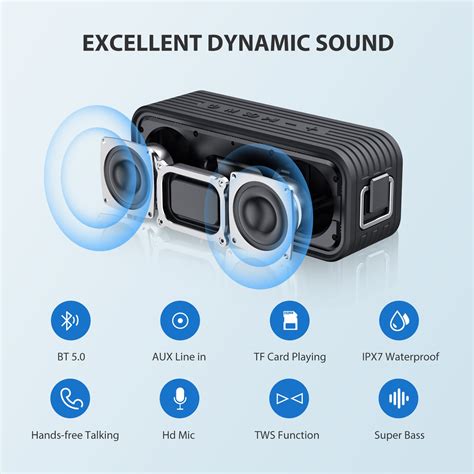 Perfect Bluetooth Speakers, 40W IPX7 Waterproof Portable Speaker with – NOTABRICK Speakers