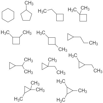 How many structural isomers containing a ring with molecular formula ...