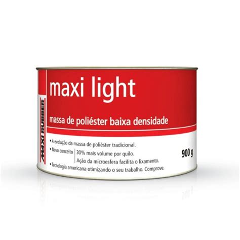 Massa Poliéster Maxi Light 900g Maxi Rubber Tintas Ritter